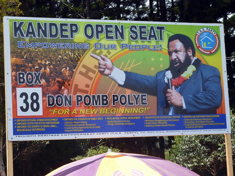 PNG3-71-Seib-2012.jpg - Election poster in town, Polye became elected again in 2012 (Photo by Roland Seib)