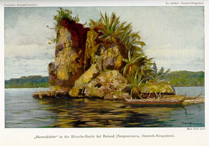 PNG7-71.jpg - Beehives, harbour of Rabaul (source: Deutsches Kolonial-Lexikon;  http://www.ub.bildarchiv-dkg.uni-frankfurt.de/Lexikon-Texte/_tafeln_color/Deutsch_Neuguinea.jpg; 2.2.2013)