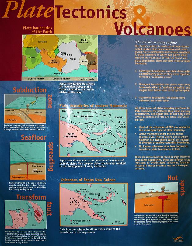 PNG8-14-Seib-2012.jpg - Explanation of tectonics and volcanoes, Vulcanology Observatory (Photo by Roland Seib)