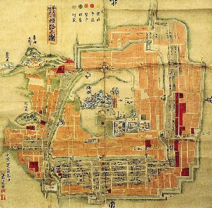 seib-2008-japan-60.JPG - Old painted map from the Himeji castle (from Wikipedia Commons)