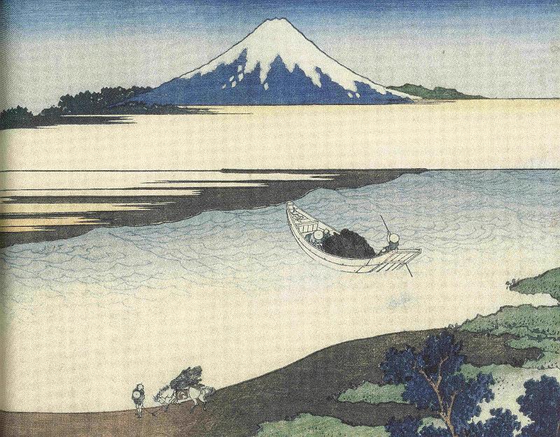 Fuji-04-Hokusai.jpg - "Tama River in Musashi Province" (Bushū Tamagawa), first publication: ~ 1830, Katsushika Hokusai: Thirty-six Views of Mount Fuji. Bibliothèque nationale de France, Paris.